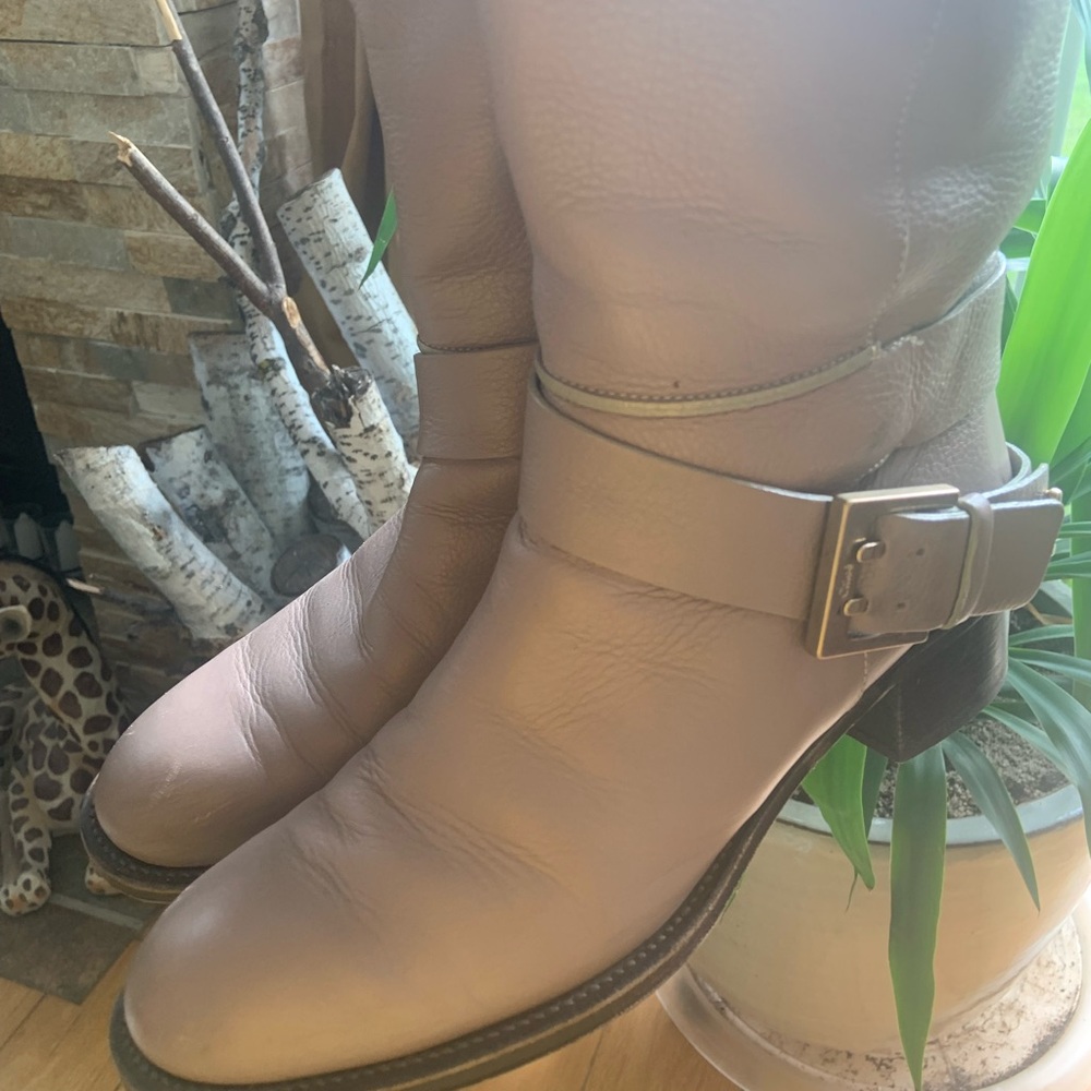 Chloe Erin Prince Buckled Mid Calf  Riding Boots - Picture 3 of 15